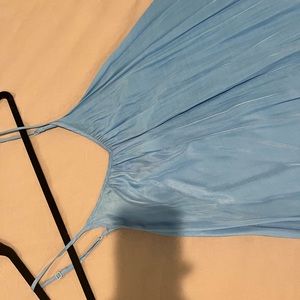 PS the label beautiful blue silk-like dress